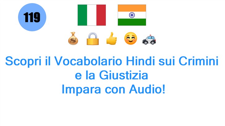 Scopri il Vocabolario Hindi sui Crimini e la Giustizia: Impara con Audio!